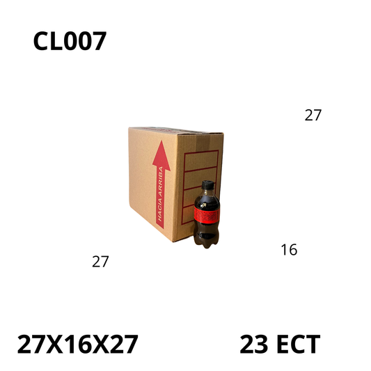 Caja Pegada Chica de Cartón Corrugado Sencillo Kraft 27X16X27 cm 23 ECT - 25 piezas por paquete, perfectas para envíos pequeños, almacenamiento y organización. Máxima protección y calidad al mejor precio.