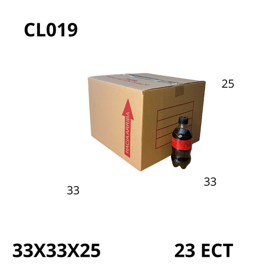 Caja Pegada Mediana de Cartón Corrugado Sencillo Kraft 33X33X25 cm 23 ECT - 25 piezas por paquete, perfectas para envíos, almacenamiento y mudanzas. Ofrecen protección, resistencia y excelente precio.