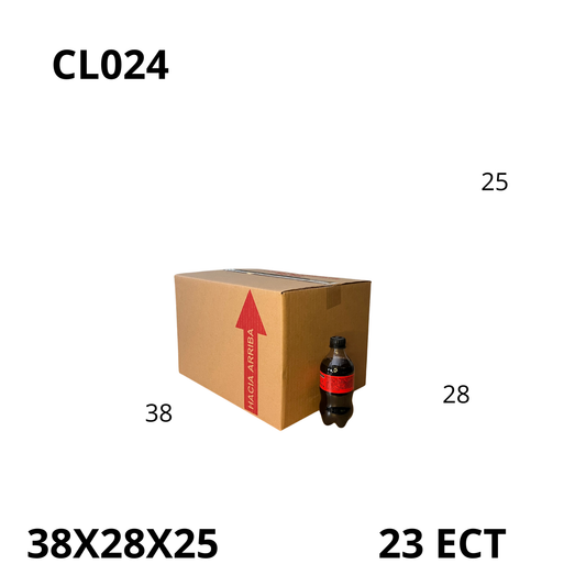 Caja Pegada Mediana de Cartón Corrugado Sencillo Kraft 38X28X25 cm 23 ECT - 25 piezas por paquete, perfectas para envíos, almacenamiento y mudanzas. Ofrecen protección, resistencia y excelente precio.