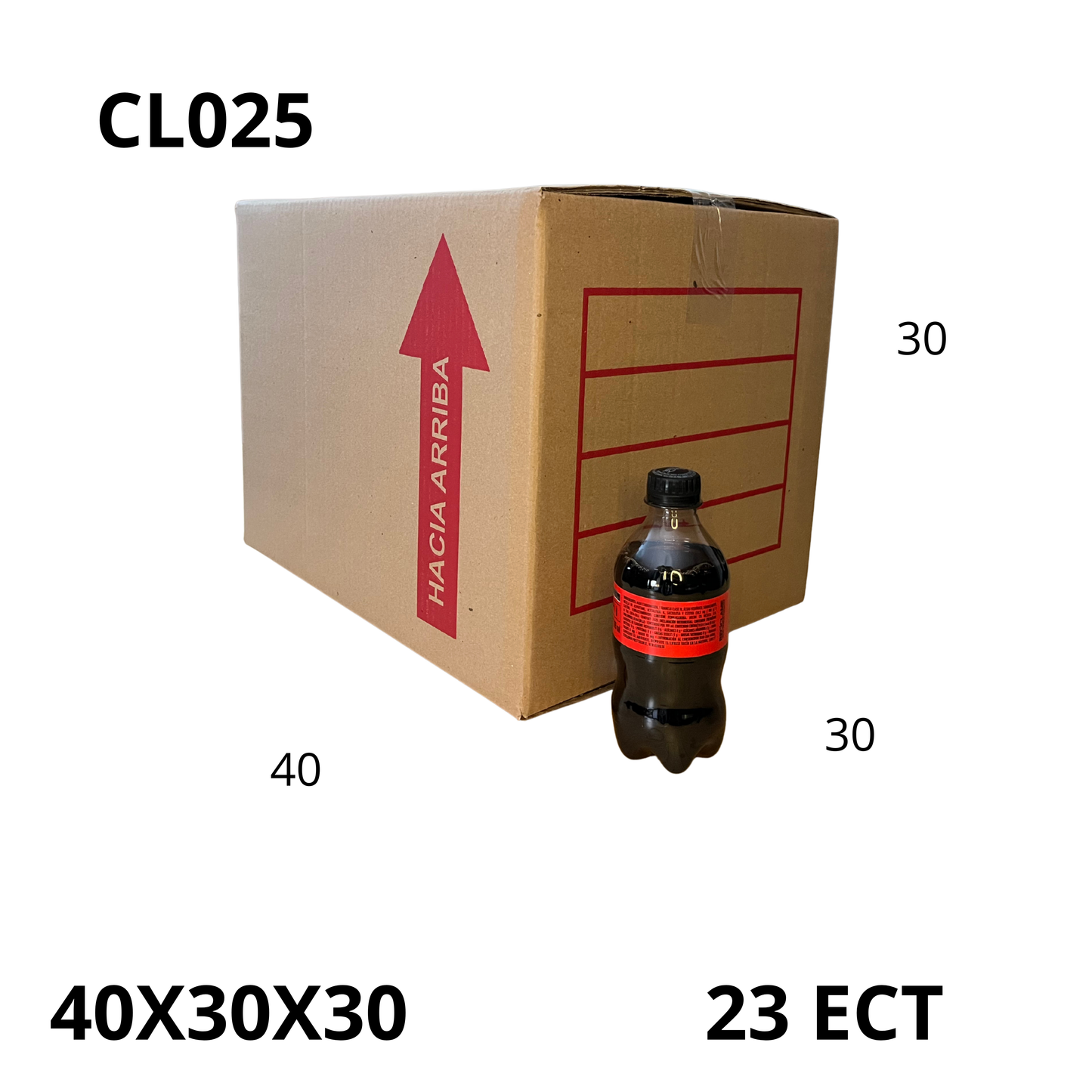 Caja Pegada Grande de Cartón Corrugado Sencillo Kraft 40X30X30 cm 23 ECT - 25 piezas por paquete, ideales para empaques y envíos, almacenamiento y mudanzas. Ofrecen resistencia, protección y excelente precio.