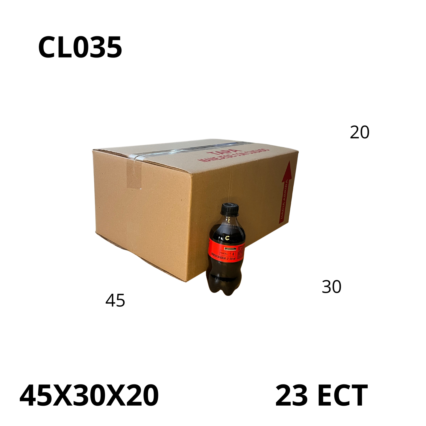 Caja Pegada Grande de Cartón Corrugado Sencillo Kraft 45X30X20 cm 23 ECT - 25 piezas por paquete, ideales para empaques y envíos, almacenamiento y mudanzas. Ofrecen resistencia, protección y excelente precio.