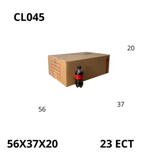 Caja Pegada Extra Grande de Cartón Corrugado Sencillo Kraft 56X37X20 cm 23 ECT - 25 piezas por paquete, perfectas para envíos, mudanzas y almacenamiento de objetos voluminosos. Máxima resistencia y calidad al mejor precio.