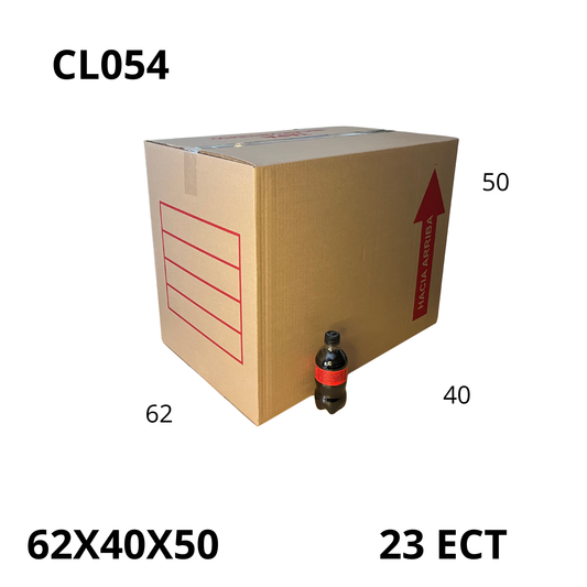 Caja Pegada Extra Grande de Cartón Corrugado Sencillo Kraft 62X40X50 cm 23 ECT - 15 piezas por paquete, perfectas para envíos, mudanzas y almacenamiento de objetos voluminosos. Máxima resistencia y calidad al mejor precio.