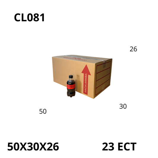 Caja Pegada Grande de Cartón Corrugado Sencillo Kraft 50X30X26 cm 23 ECT - 25 piezas por paquete, ideales para empaques y envíos, almacenamiento y mudanzas. Ofrecen resistencia, protección y excelente precio.