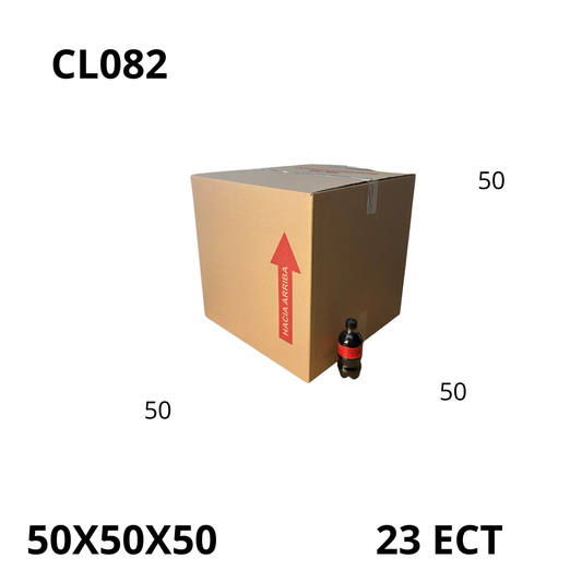 Caja Pegada Grande de Cartón Corrugado Sencillo Kraft 50X50X50 cm 23 ECT - 15 piezas por paquete, ideales para empaques y envíos, almacenamiento y mudanzas. Ofrecen resistencia, protección y excelente precio.
