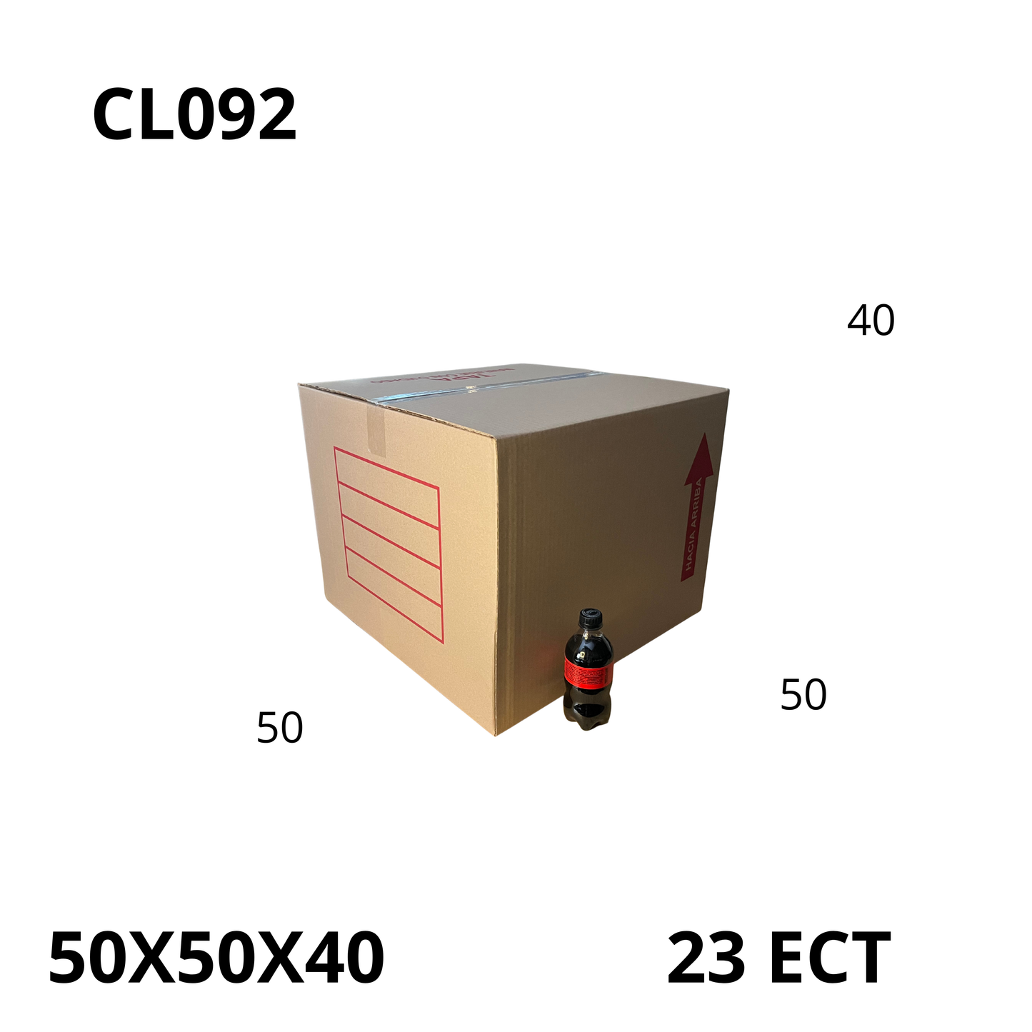 Caja Pegada Grande de Cartón Corrugado Sencillo Kraft 50X50X40 cm 23 ECT - 15 piezas por paquete, ideales para empaques y envíos, almacenamiento y mudanzas. Ofrecen resistencia, protección y excelente precio.