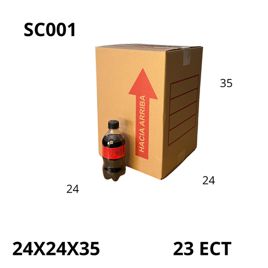 Caja Pegada Chica de Cartón Corrugado Sencillo Kraft 24X24X35 cm 23 ECT - 25 piezas por paquete, perfectas para envíos pequeños, almacenamiento y organización. Máxima protección y calidad al mejor precio.