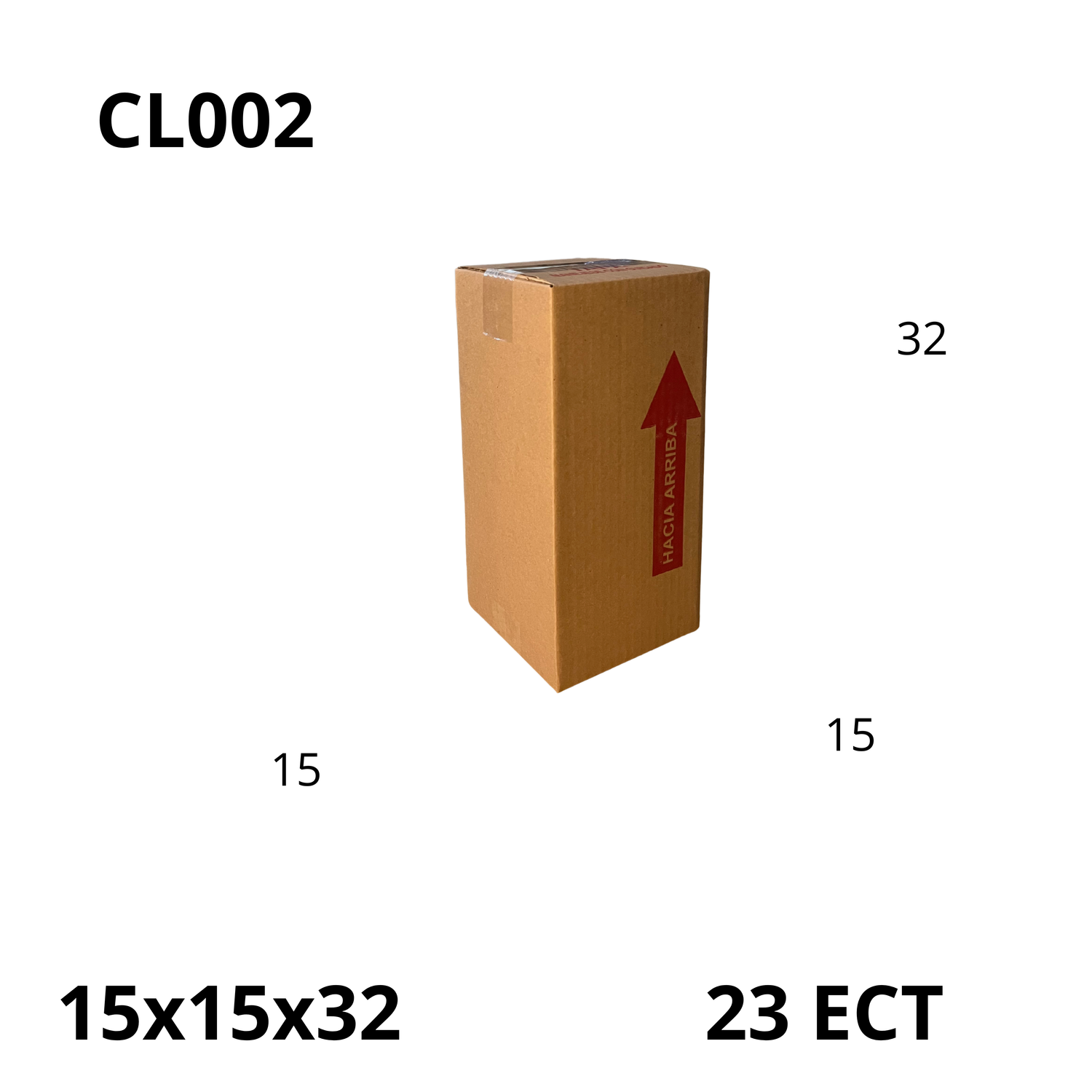 Caja Pegada Extra Chica de Cartón Corrugado Sencillo Kraft 15x15x32 cm 23 ECT - 25 piezas por paquete, perfectas para envíos pequeños, regalos y almacenamiento de objetos delicados. Ofrecen protección, resistencia y excelente precio.