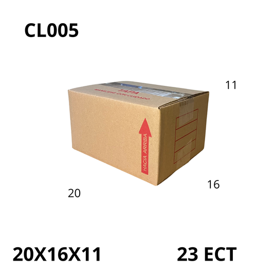 Caja Pegada Chica de Cartón Corrugado Sencillo Kraft 20X16X11 cm 23 ECT - 25 piezas por paquete, perfectas para envíos pequeños, almacenamiento y organización. Máxima protección y calidad al mejor precio.