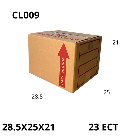 Caja Pegada Chica de Cartón Corrugado Sencillo Kraft 28.5X25X21 cm 23 ECT - 25 piezas por paquete, perfectas para envíos pequeños, almacenamiento y organización. Máxima protección y calidad al mejor precio.