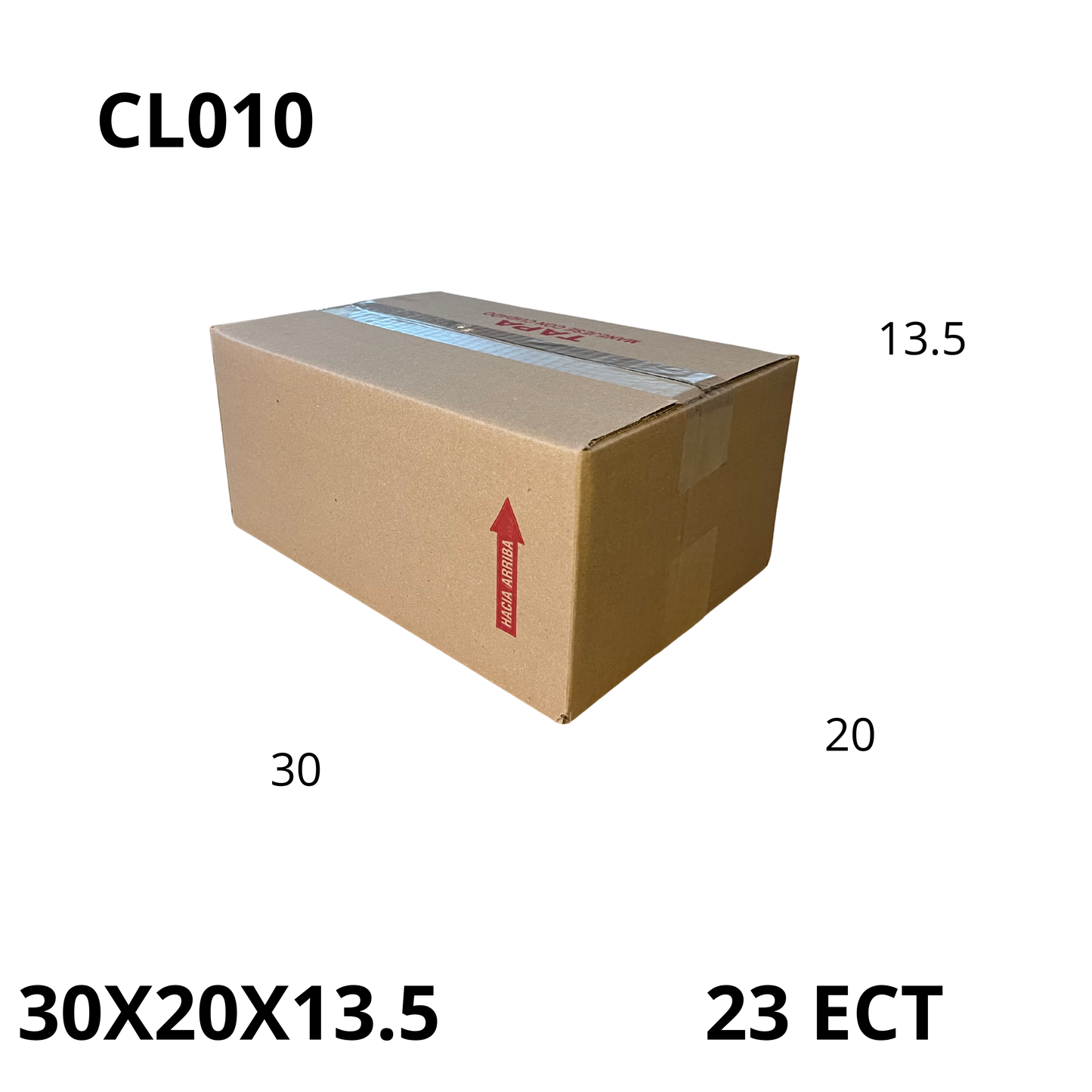 Caja Pegada Mediana de Cartón Corrugado Sencillo Kraft 30X20X13.5 cm 23 ECT - 25 piezas por paquete, perfectas para envíos, almacenamiento y mudanzas. Ofrecen protección, resistencia y excelente precio.