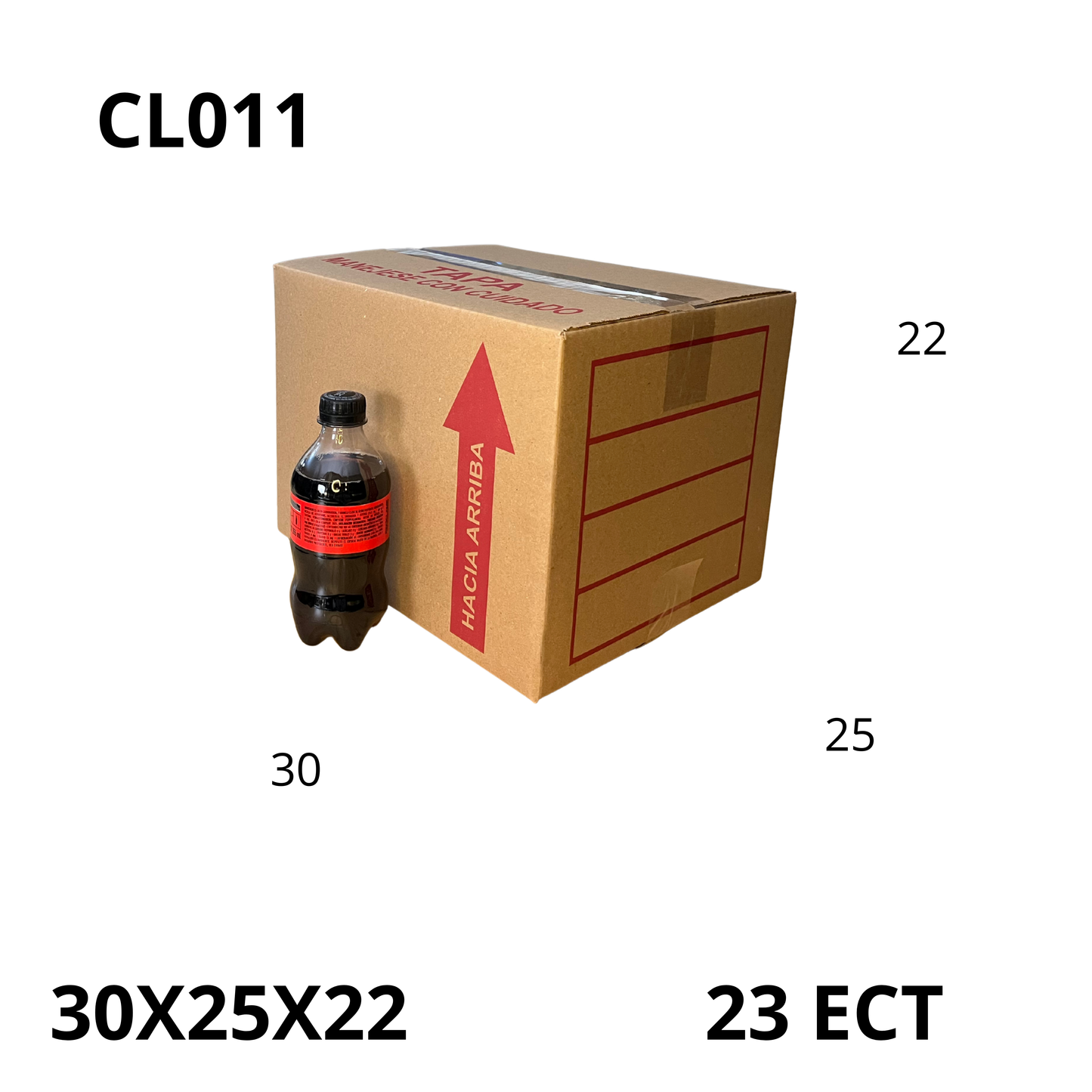 Caja Pegada Mediana de Cartón Corrugado Sencillo Kraft 30X25X22 cm 23 ECT - 25 piezas por paquete, perfectas para envíos, almacenamiento y mudanzas. Ofrecen protección, resistencia y excelente precio.