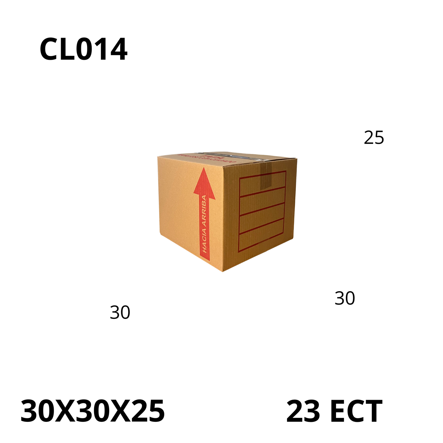 Caja Pegada Mediana de Cartón Corrugado Sencillo Kraft 30X30X25 cm 23 ECT - 25 piezas por paquete, perfectas para envíos, almacenamiento y mudanzas. Ofrecen protección, resistencia y excelente precio.