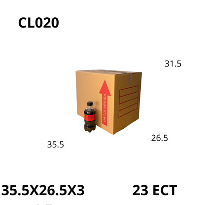 Caja Pegada Mediana de Cartón Corrugado Sencillo Kraft 35.5X26.5X31.5 cm 23 ECT - 25 piezas por paquete, perfectas para envíos, almacenamiento y mudanzas. Ofrecen protección, resistencia y excelente precio.