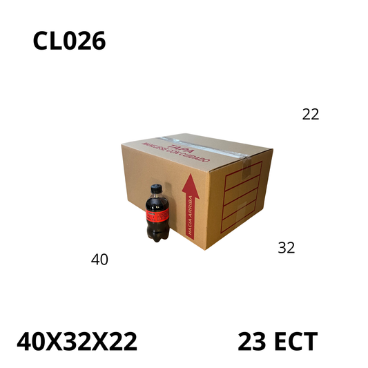 Caja Pegada Grande de Cartón Corrugado Sencillo Kraft 40X32X22 cm 23 ECT - 25 piezas por paquete, ideales para empaques y envíos, almacenamiento y mudanzas. Ofrecen resistencia, protección y excelente precio.