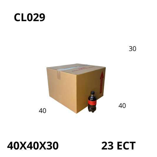 Caja Pegada Grande de Cartón Corrugado Sencillo Kraft 40X40X30 cm 23 ECT - 25 piezas por paquete, ideales para empaques y envíos, almacenamiento y mudanzas. Ofrecen resistencia, protección y excelente precio.