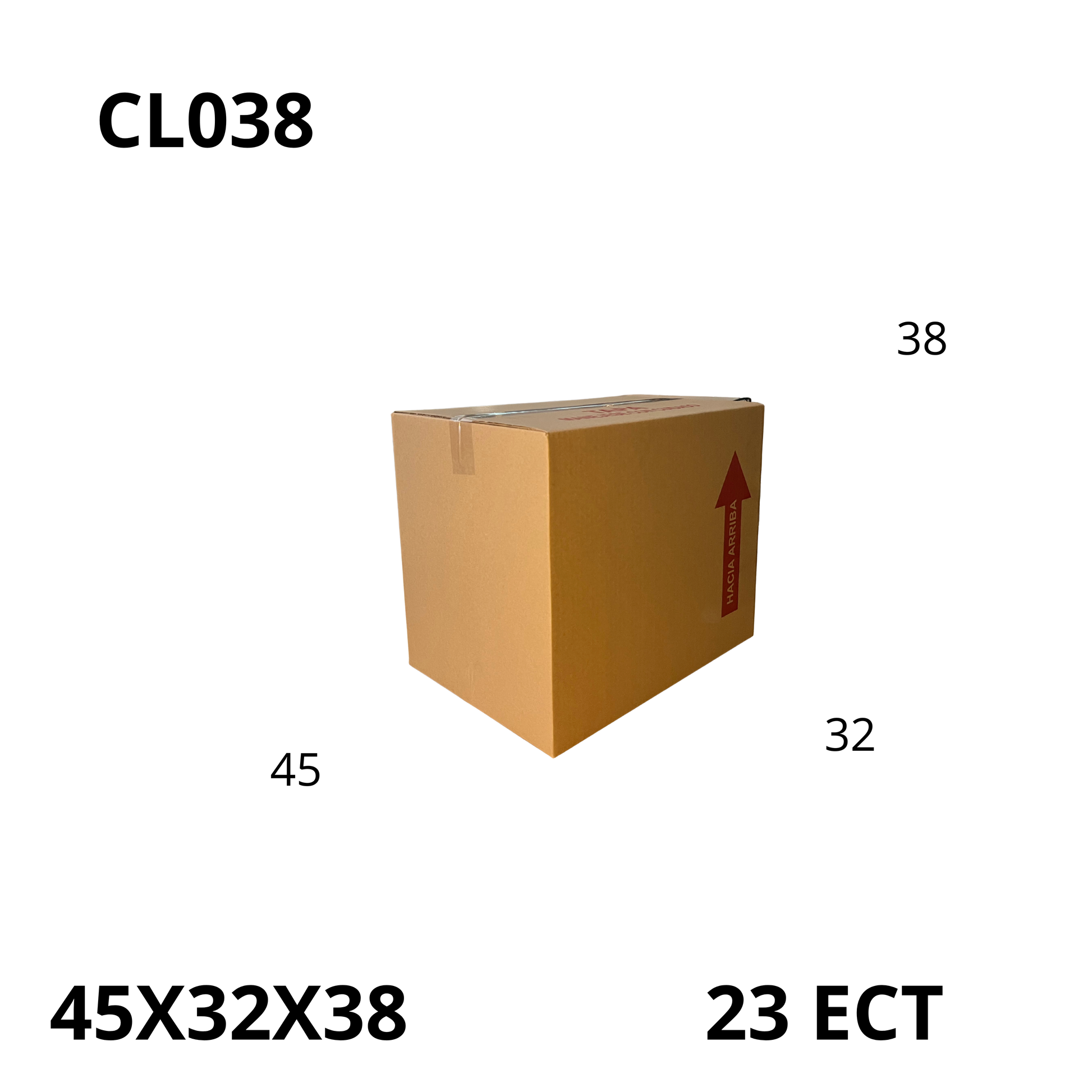 Caja Pegada Grande de Cartón Corrugado Sencillo Kraft 45X32X38 cm 23 ECT - 25 piezas por paquete, ideales para empaques y envíos, almacenamiento y mudanzas. Ofrecen resistencia, protección y excelente precio.