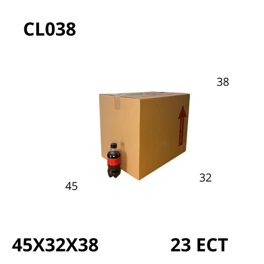 Caja Pegada Grande de Cartón Corrugado Sencillo Kraft 45X32X38 cm 23 ECT - 25 piezas por paquete, ideales para empaques y envíos, almacenamiento y mudanzas. Ofrecen resistencia, protección y excelente precio.