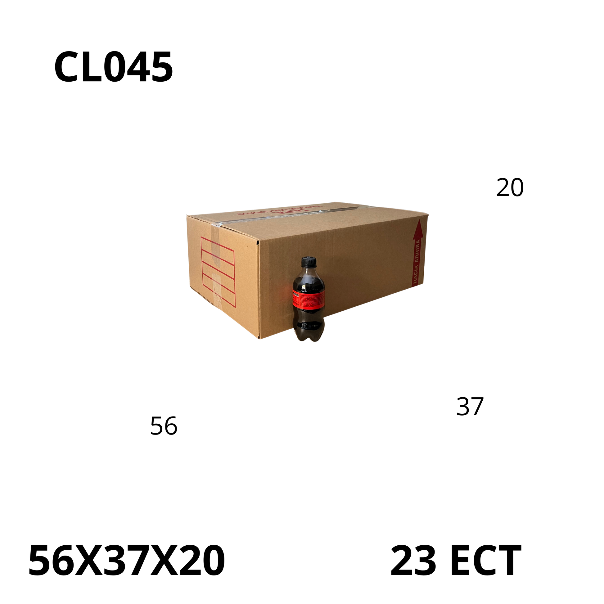 Caja Pegada Extra Grande de Cartón Corrugado Sencillo Kraft 56X37X20 cm 23 ECT - 25 piezas por paquete, perfectas para envíos, mudanzas y almacenamiento de objetos voluminosos. Máxima resistencia y calidad al mejor precio.