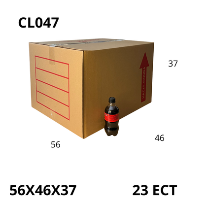 Caja Pegada Extra Grande de Cartón Corrugado Sencillo Kraft 56X46X37 cm 23 ECT - 15 piezas por paquete, perfectas para envíos, mudanzas y almacenamiento de objetos voluminosos. Máxima resistencia y calidad al mejor precio.