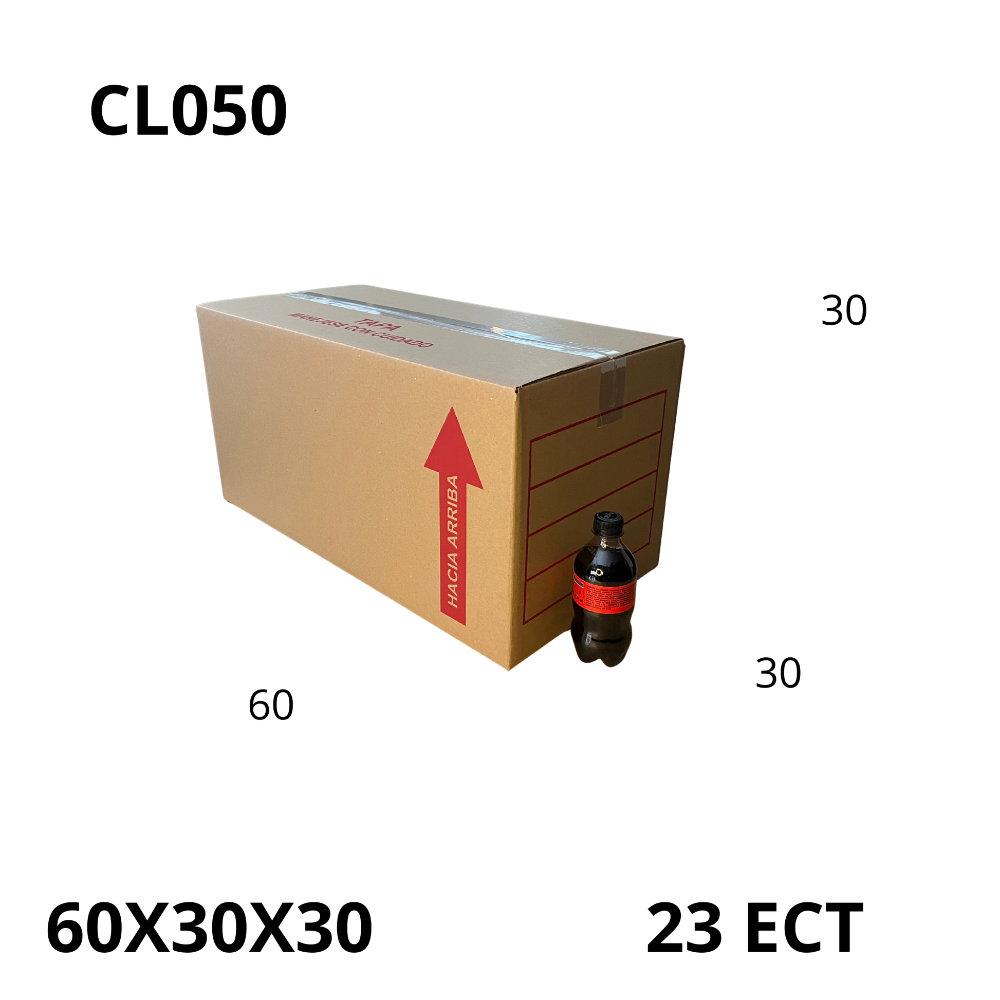 Caja Pegada Extra Grande de Cartón Corrugado Sencillo Kraft 60X30X30 cm 23 ECT - 25 piezas por paquete, perfectas para envíos, mudanzas y almacenamiento de objetos voluminosos. Máxima resistencia y calidad al mejor precio.