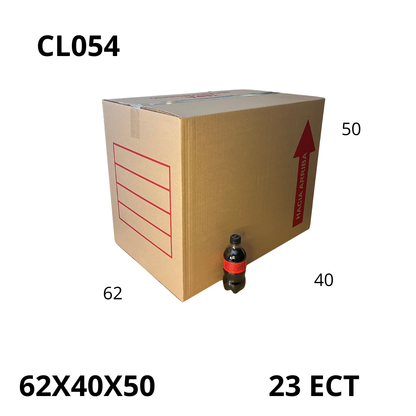 Caja Pegada Extra Grande de Cartón Corrugado Sencillo Kraft 62X40X50 cm 23 ECT - 15 piezas por paquete, perfectas para envíos, mudanzas y almacenamiento de objetos voluminosos. Máxima resistencia y calidad al mejor precio.
