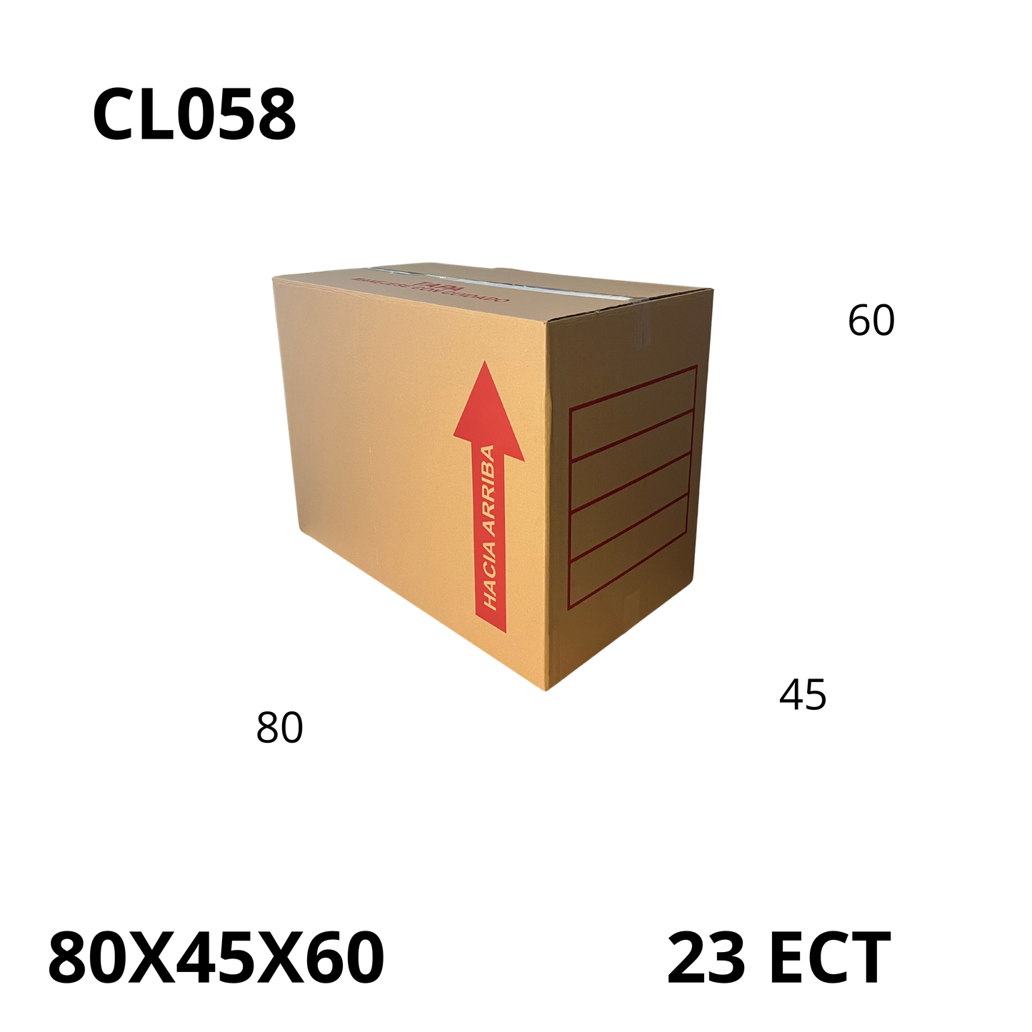 Caja Pegada Extra Grande de Cartón Corrugado Sencillo Kraft 80X45X60 cm 23 ECT - 10 piezas por paquete, ideales para empaques y envíos, almacenamiento y mudanzas. Ofrecen resistencia, protección y excelente precio.
