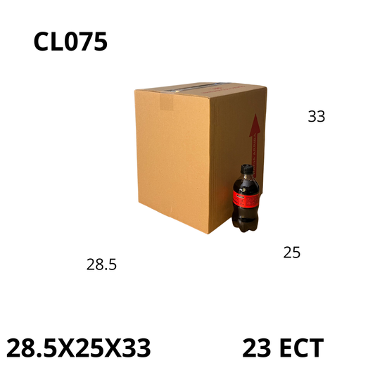 Caja Pegada Chica de Cartón Corrugado Sencillo Kraft 28.5X25X33 cm 23 ECT - 25 piezas por paquete, perfectas para envíos pequeños, almacenamiento y organización. Máxima protección y calidad al mejor precio.