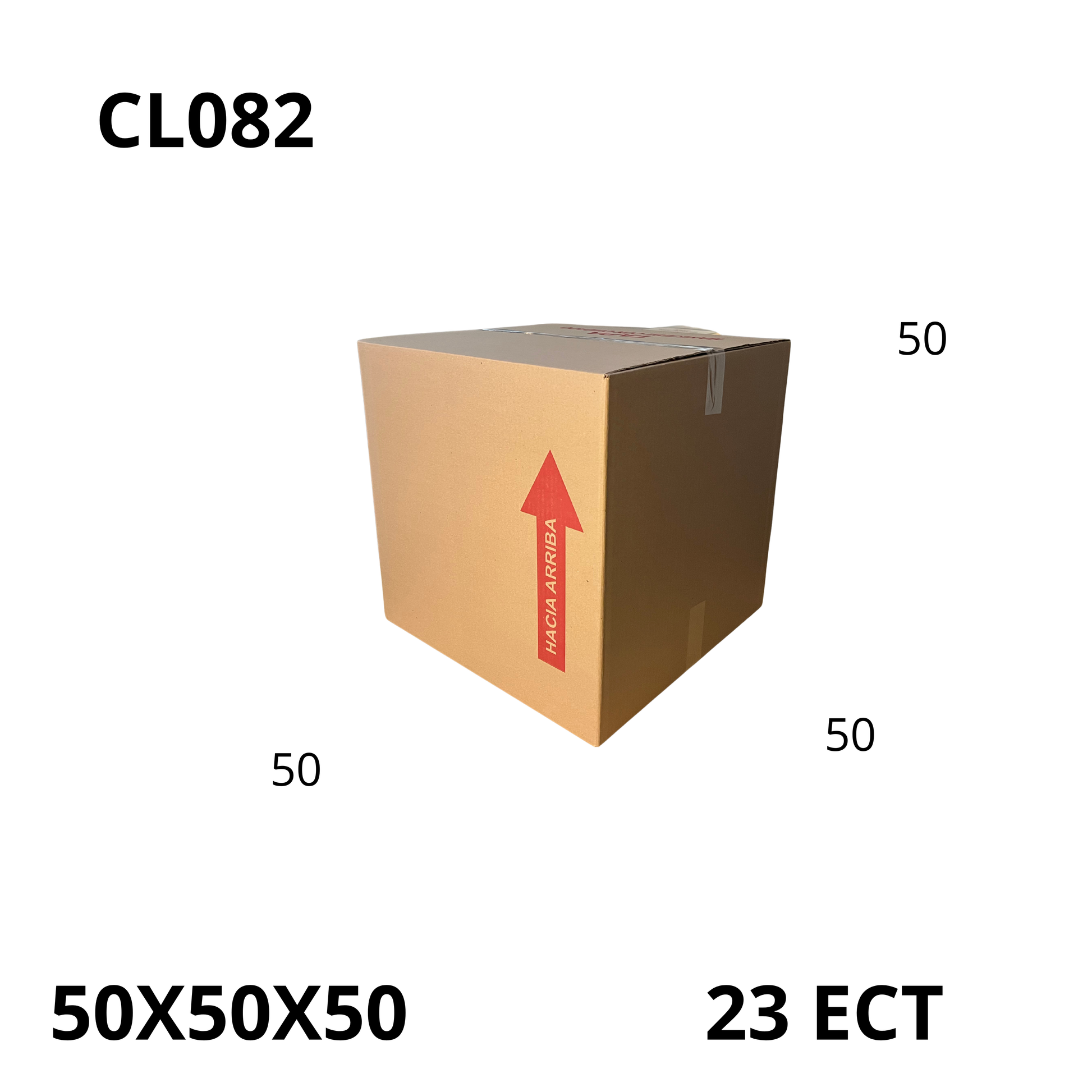 Caja Pegada Grande de Cartón Corrugado Sencillo Kraft 50X50X50 cm 23 ECT - 15 piezas por paquete, ideales para empaques y envíos, almacenamiento y mudanzas. Ofrecen resistencia, protección y excelente precio.