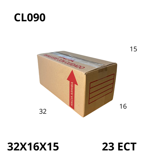 Caja Pegada Mediana de Cartón Corrugado Sencillo Kraft 32X16X15 cm 23 ECT - 25 piezas por paquete, perfectas para envíos, almacenamiento y mudanzas. Ofrecen protección, resistencia y excelente precio.