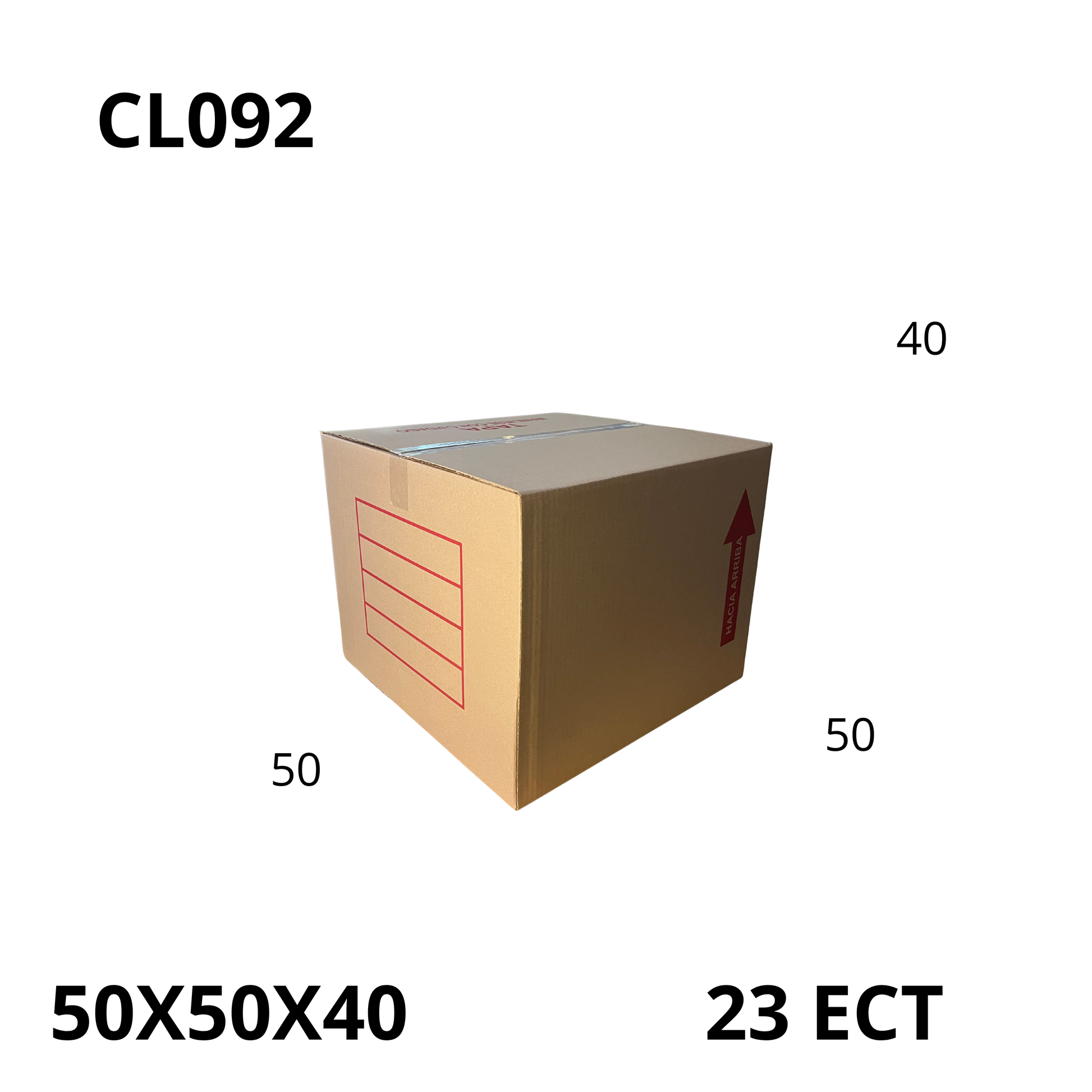 Caja Pegada Grande de Cartón Corrugado Sencillo Kraft 50X50X40 cm 23 ECT - 15 piezas por paquete, ideales para empaques y envíos, almacenamiento y mudanzas. Ofrecen resistencia, protección y excelente precio.