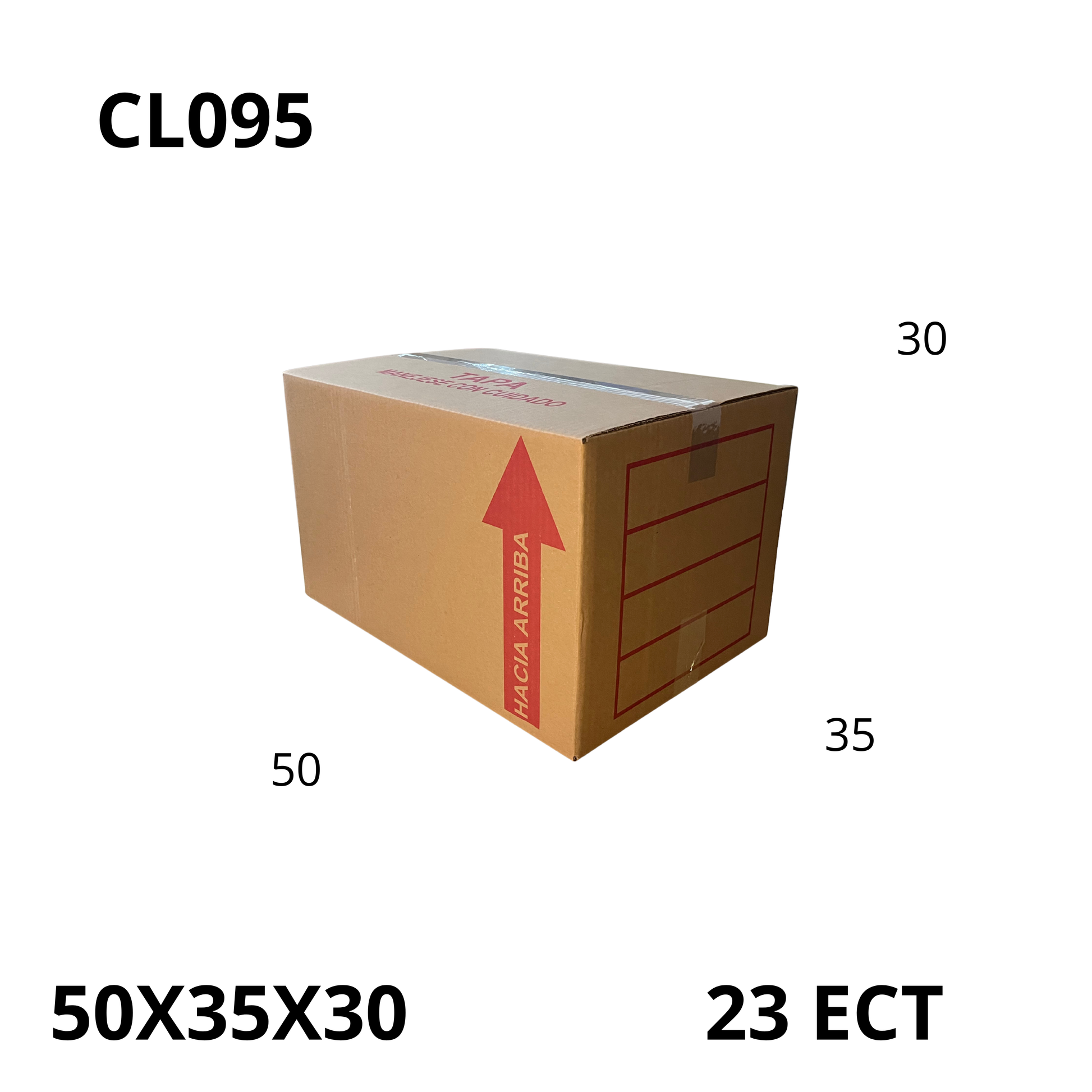 Caja Pegada Grande de Cartón Corrugado Sencillo Kraft 50X35X30 cm 23 ECT - 25 piezas por paquete, ideales para empaques y envíos, almacenamiento y mudanzas. Ofrecen resistencia, protección y excelente precio.
