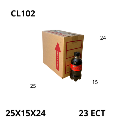 Caja Pegada Chica de Cartón Corrugado Sencillo Kraft 25X15X24 cm 23 ECT - 25 piezas por paquete, perfectas para envíos pequeños, almacenamiento y organización. Máxima protección y calidad al mejor precio.