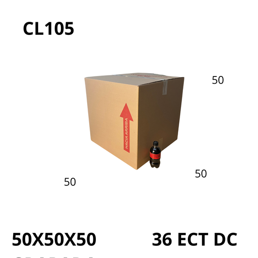 Caja Pegada Grande de Cartón Doble Corrugado Kraft 50X50X50 cm 36 ECT - 10 piezas por por paquete, ideales para empaques y envíos, almacenamiento y mudanzas. Ofrecen resistencia, protección y excelente precio.
