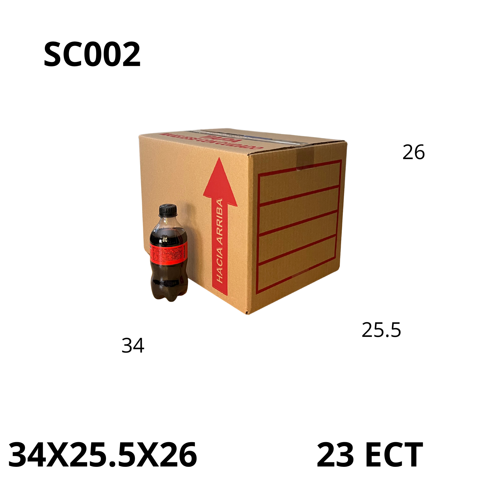 Caja Pegada Mediana de Cartón Corrugado Sencillo Kraft 34X25.5X26 cm 23 ECT - 25 piezas por paquete, perfectas para envíos, almacenamiento y mudanzas. Ofrecen protección, resistencia y excelente precio.
